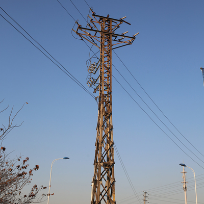Угол гальванизировал башни передающей линии 220kv, высоковольтную электрическую башню 10m