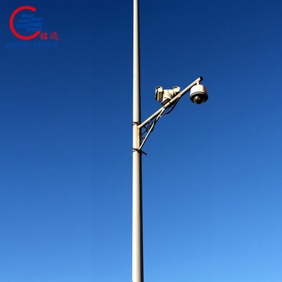 Установленный камерой поляк CCTV стальной гальванизировал общее назначение металла контроля состояния безопасности восьмиугольное